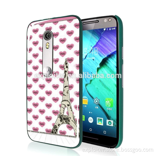 Shenzhen exploiter epoxy back cover case for moto g3